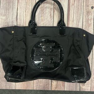 Tory Burch Nylon patent Ella tote